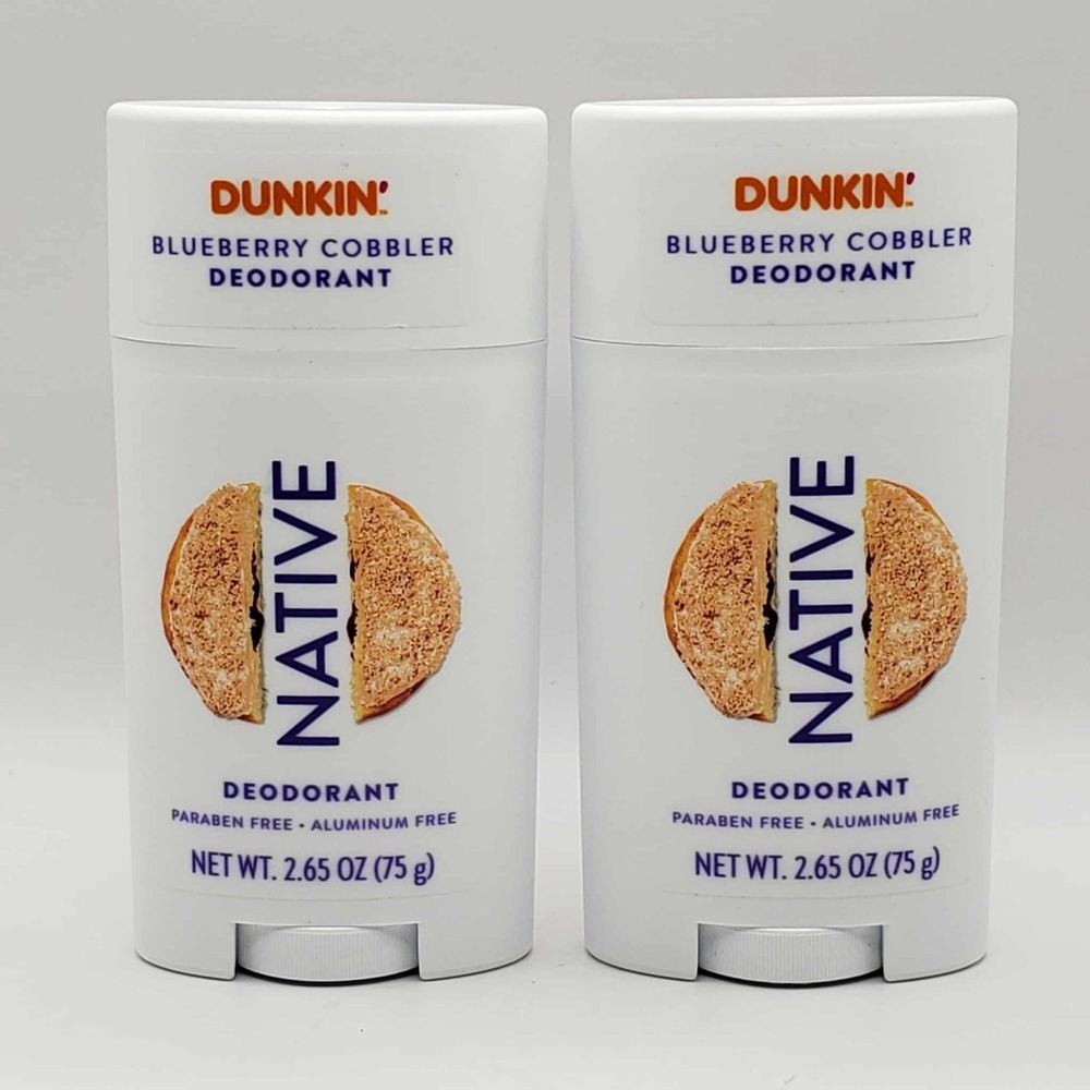 Native x Dunkin Blueberry Cobbler Aluminum Paraben Free Deodorant 2.65oz - 2Pack